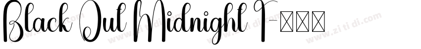 Black Out Midnight T字体转换